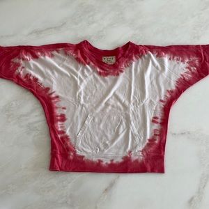 Gypsy Girls V-Neck Pink Tie Dye 10 1/2” Length Sleeve Top-Size 6